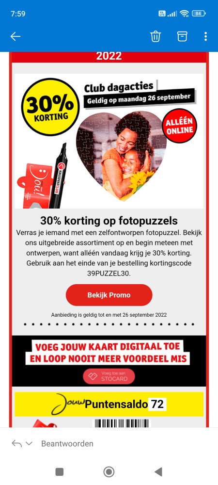 30% korting op fotopuzzels