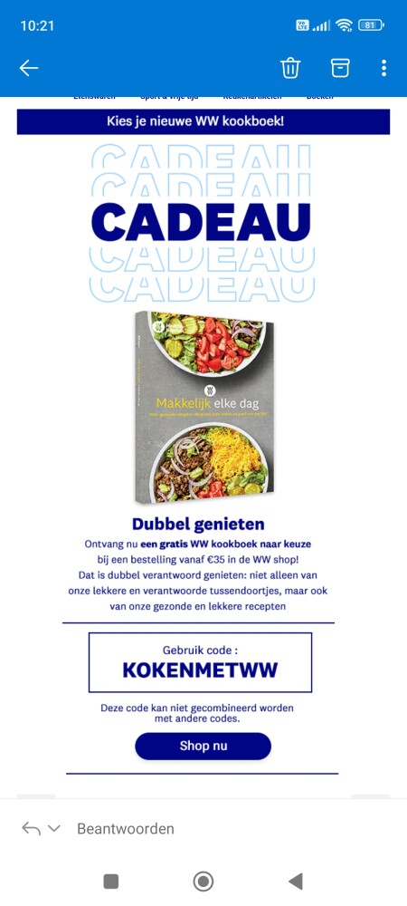 Gratis kookboek naar keuze bij uw bestelling...