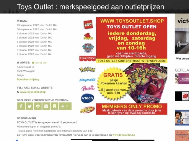 Toys Outlet : merkspeelgoed aan outletprijzen...