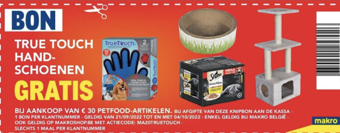 Bij Makro gratis true touch handschoenen bij...