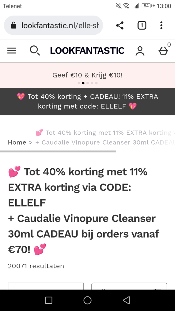 -40% op selectie producten +11% extra korting...