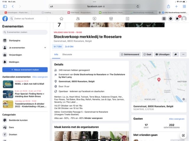 Stockverkoop merkkledij te Roeselare Coninckl...