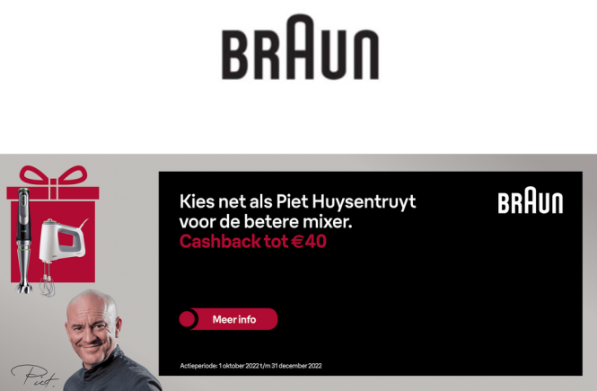 Braun tot €40 cashback bij aankoop van een Mu...
