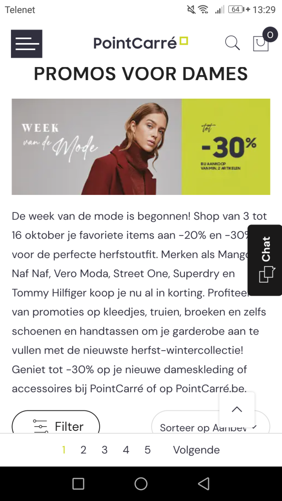 -30% op nieuwe herfstcollectie v oa Vero Moda...