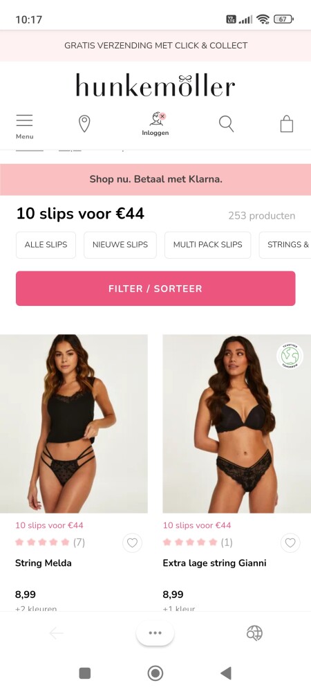 Slip Promo bij Hunkemöller: enkel Online 10 s...
