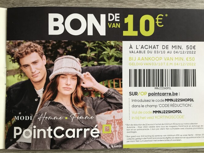 MMNJ22SHOPDL Bon -10 € op aankoop van min 50€...