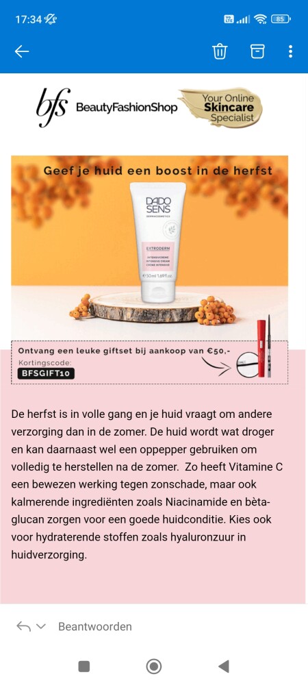 Gratis giftset bij aankoop vanaf €50