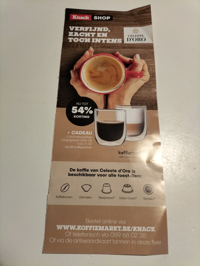 Celeste d'Oro koffie tot 54% korting op koffi...
