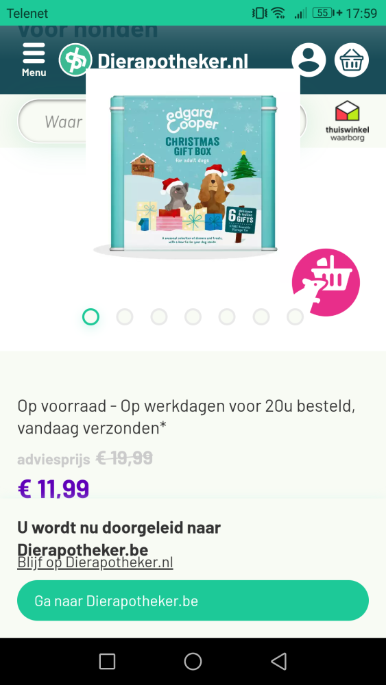 Edgard en Cooper kerstcadeaubox voor honden n...