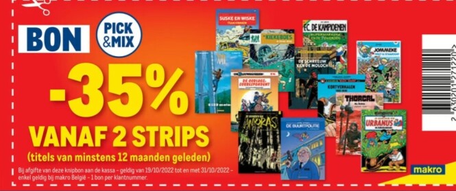 Makro bon in folder -35% vanaf 2 strips (tite...