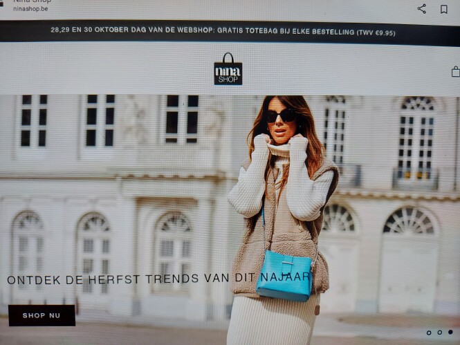 ninashop.be dit weekend dag van de webshop :...