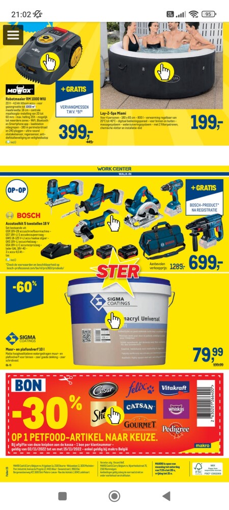 Bon in de folder van Makro van 02-11 tem 15-1...