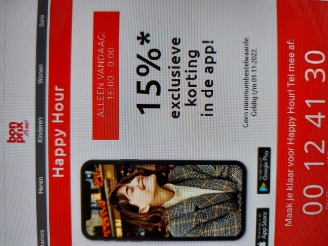 Bonprix alleen vandaag 16u00 - 0u00 15% exclu...