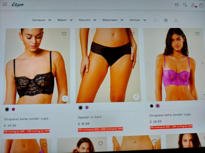 etam.be €10 korting bij €80 - €20 korting bij...