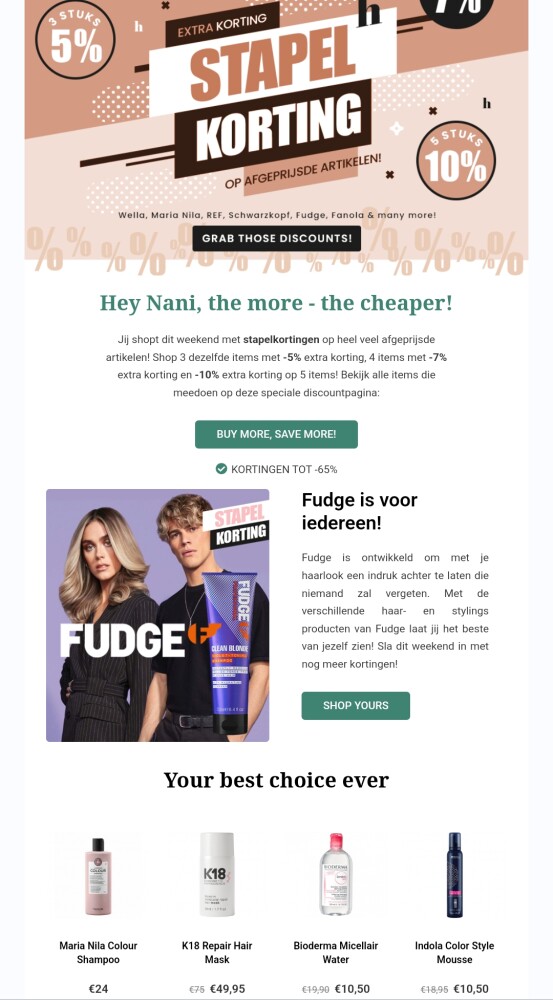 Bij haarspullen.nl dit weekend stapelkortinge...