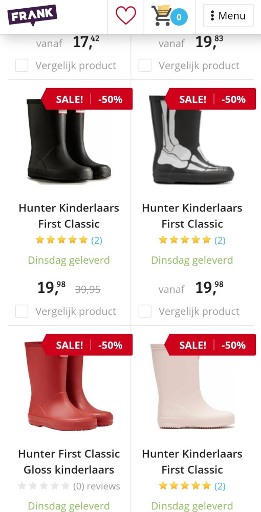 Korting tot 50% bij www.checkfrank.be voor bl...