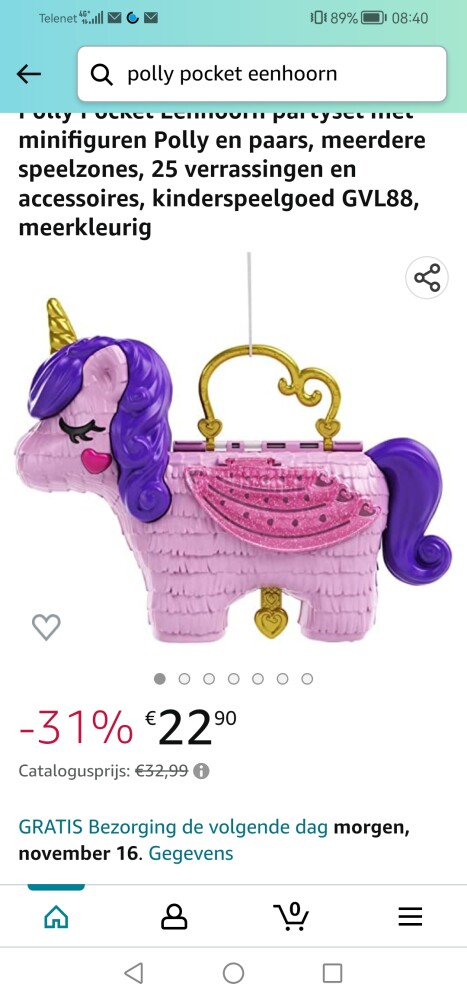 Polly pocket Eenhoorn verrassingsfeestje nu b...