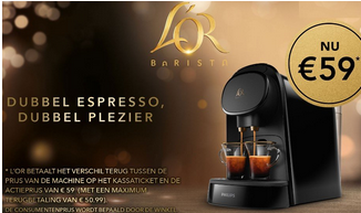 L’OR Barista Cashback actie tot max. € 50,99...