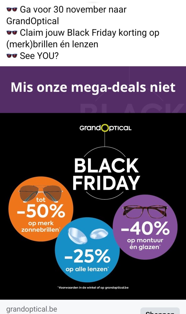 grandoptical black friday korting op (merk)br...