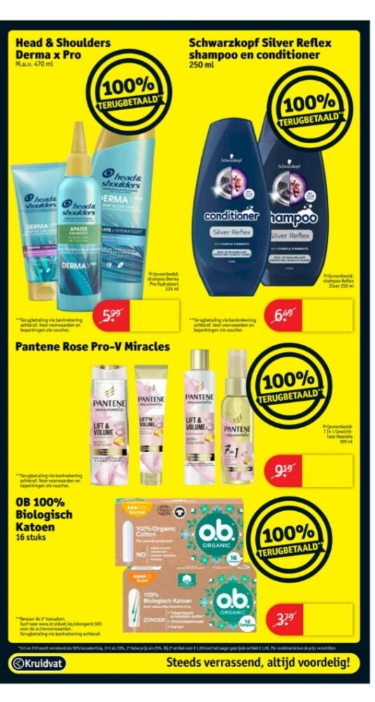 Kruidvat vanaf volgende week 100% terugbetaal...