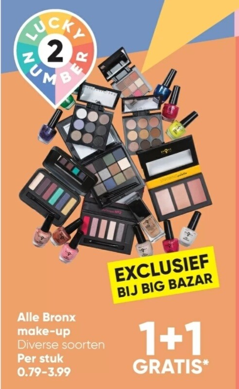 Big bazar vanaf morgen 1+1 gratis alle bronx...