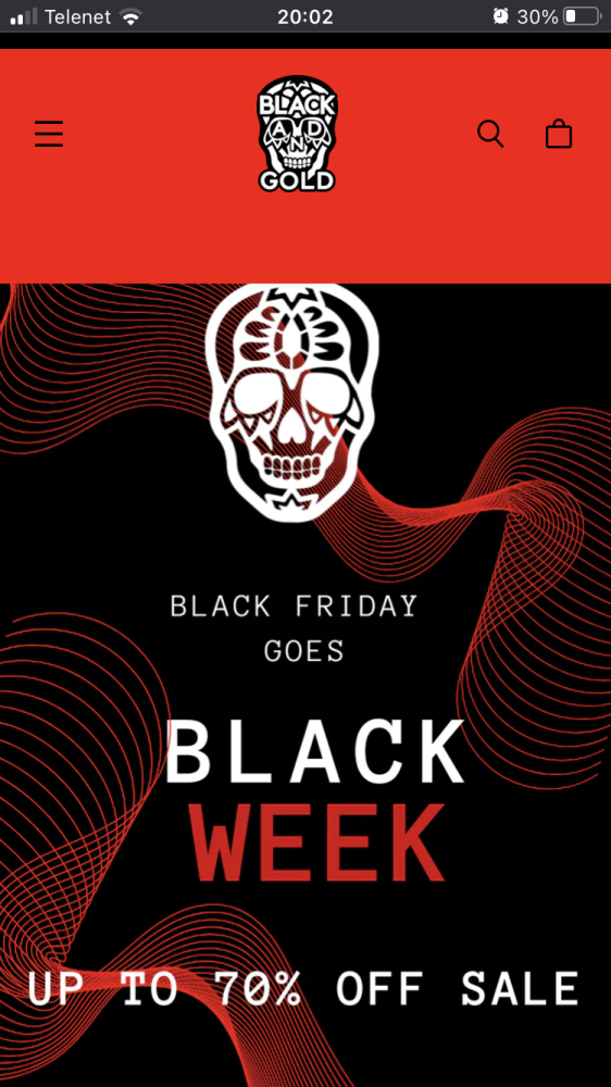 Black week bij Black and Gold! Vanaf 4 stuks...
