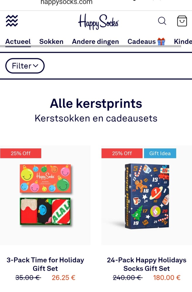 happysocks.com alle kerstprints kerstsokken e...