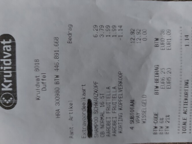 Kruidvat 100% terugbetaald via 2de kassabon v...