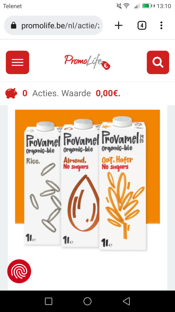 100% terugbetaald 1 product v Provamel haverd...