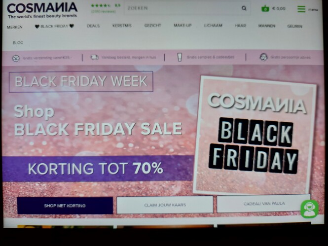 cosmania.nl black friday sale korting tot -70...