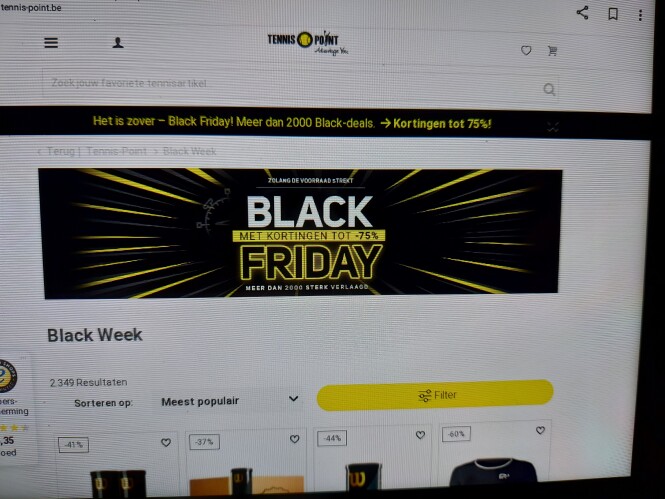 tennis-point.be black friday met kortingen to...