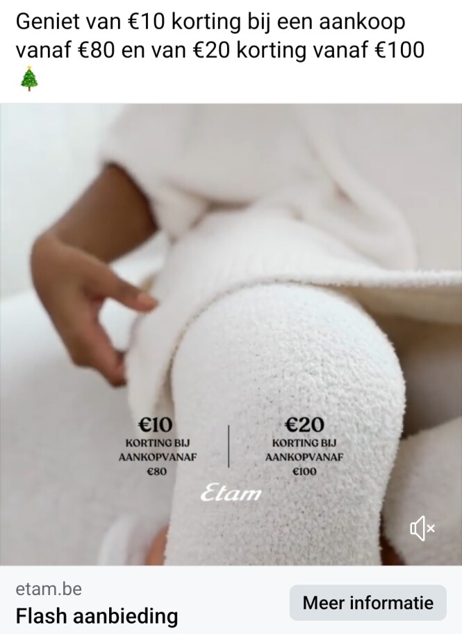 etam.be flashaanbieding -€10 bij een aankoop...