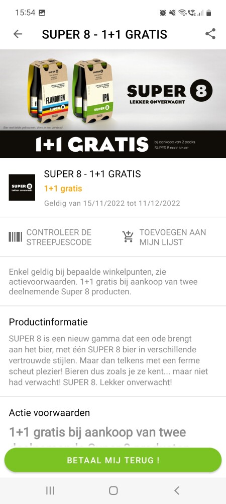 Flandrien super 8 bier via myshopi 1+1 cashba...