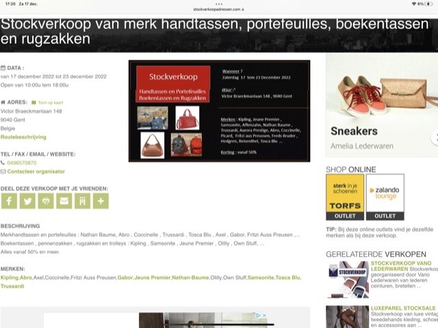 Stockverkoop van merk handtassen, portefeuill...
