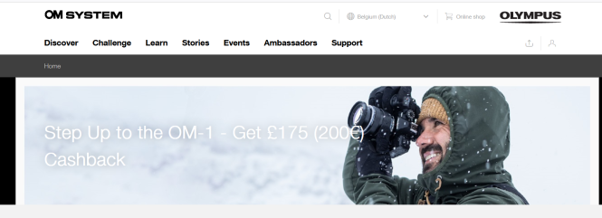 OLYMPUS Stap over naar de OM-1 - Krijg €200 C...