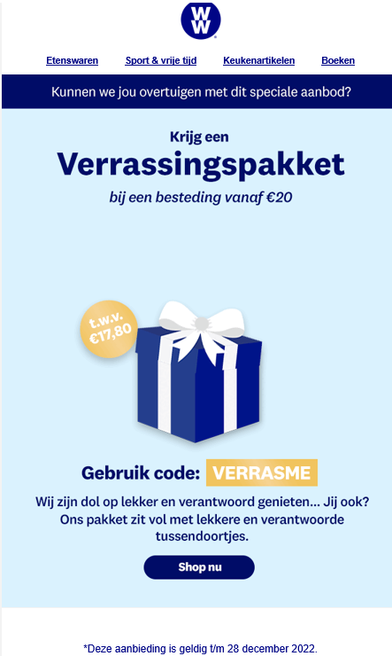 Gratis verrassingspakket t.w.v. €17.80 bij aa...