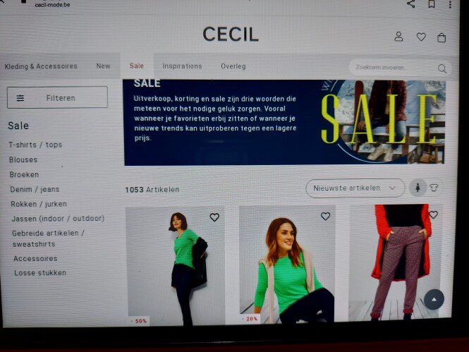 cecil-mode.be sale tot -50% op een selectie