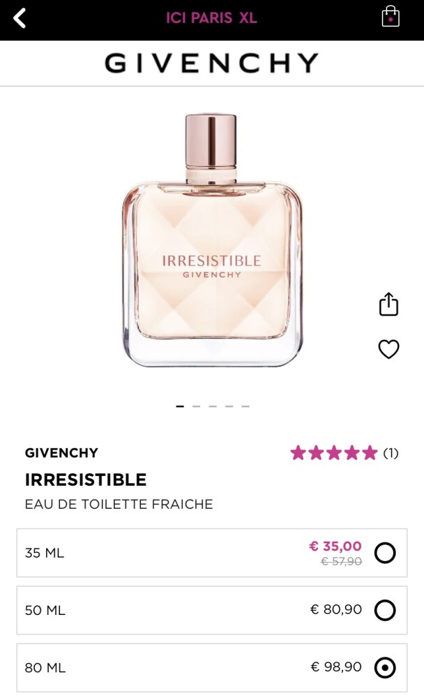 Mooi koopje gevonden op ici PARIS 35 ml voor...