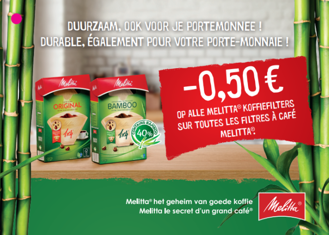 Een kortingsbon voor Melitta® koffiefilters....