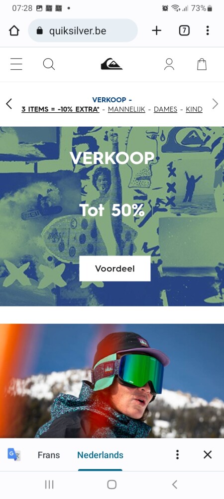 -50% korting op selectie winterkleding + 3 e...