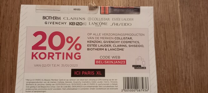 Ici Paris Xl,20% korting op verzorgingsprodu...