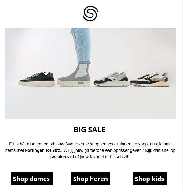 Site oké Bij sneakers.nl is er tot -60% korti...