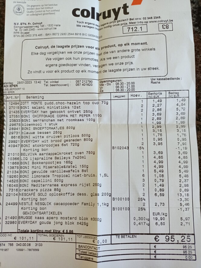 In de Colruyt bij aankoop van 2 dozen nesquik...