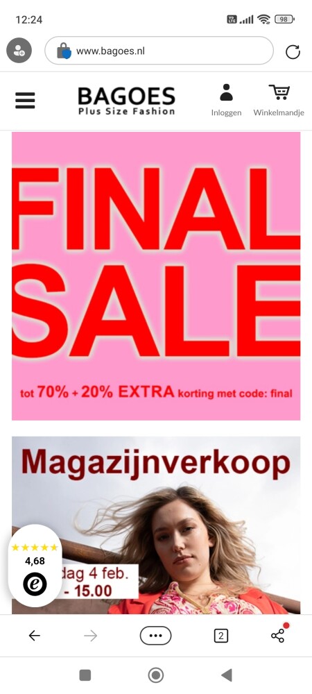 20% extra korting op de sale bij bagoes.nl
