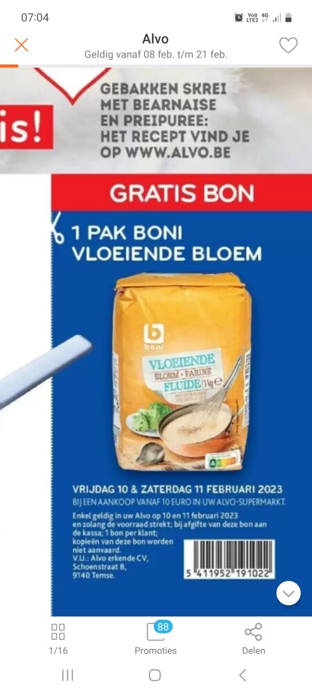 Alvo 10-11/2 gratis 1 pak boni vloeibare bloe...