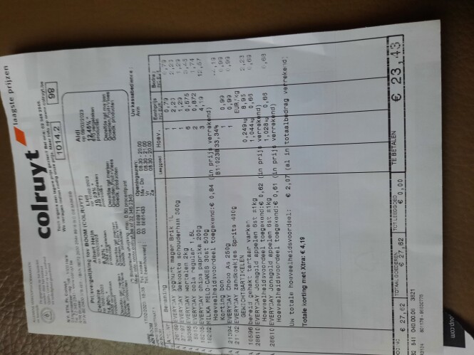 Colruyt everyday jonagold appelen 0.66€/kg me...