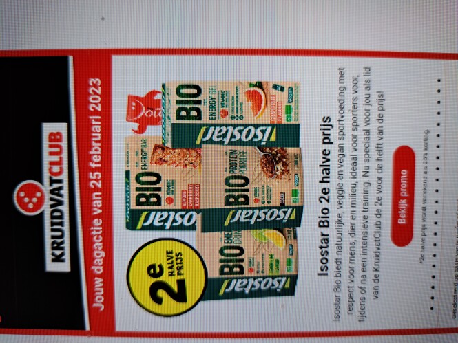 Kruidvat dagdeal isostar 2e -50% met je geact...