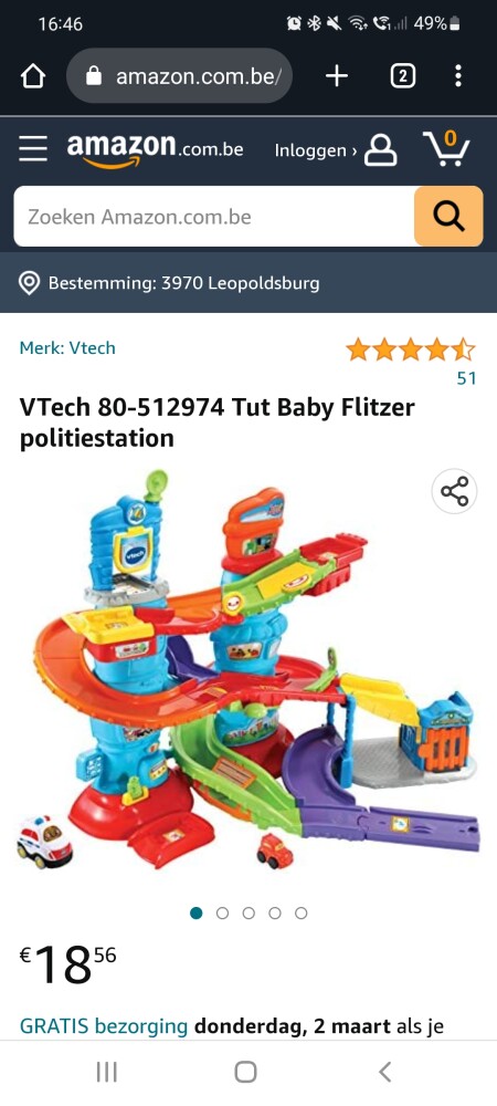 Op Amazon.com deze vtech toet toet politiesta...