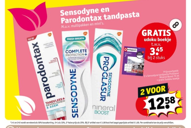 Kruidvat gratis sudoku boekje bij 2 stuks sen...