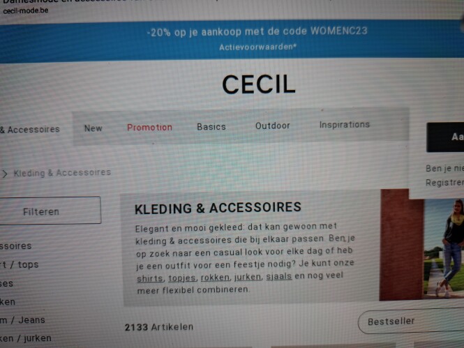 cecil-mode.be -20% op je aankoop